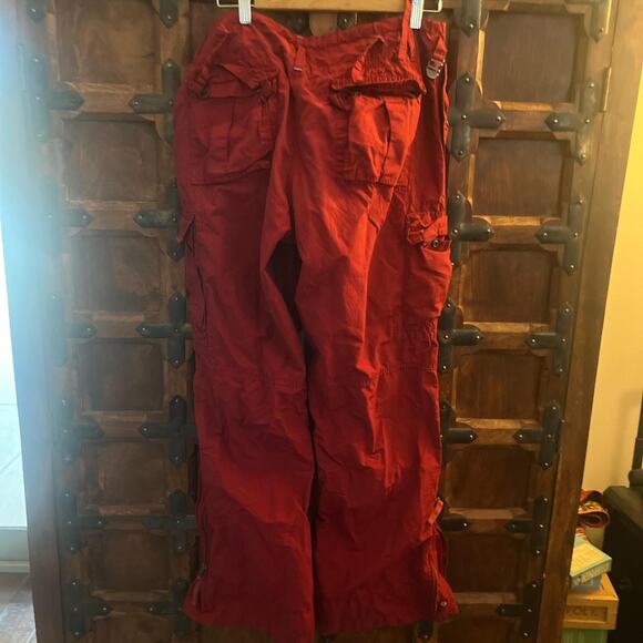 Red Gap Cargo Utility Style zip festival style pants Medium - Picture 4 of 7